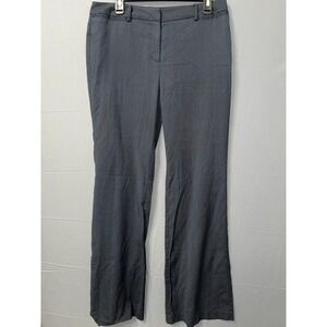 N&Y Company Dress Pants Womens 8 Tall Navy Blue Striped Stretch Formal Business